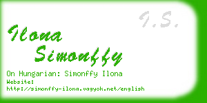 ilona simonffy business card